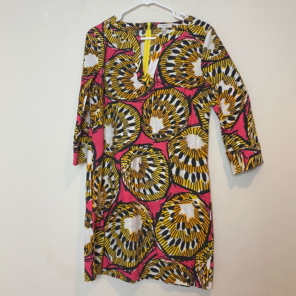 Vintage Jcrew Yellow and pink Kaftan dress